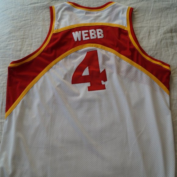 RARE Spud Webb Mitchell & Ness Hardwood Classics 86-87 Jersey White Size 58 - Picture 2 of 4